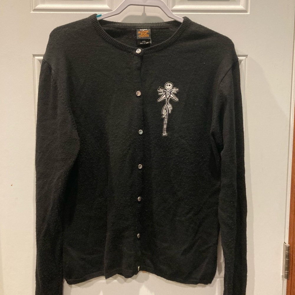Licensed Nightmare Before Christmas Black Cardigan